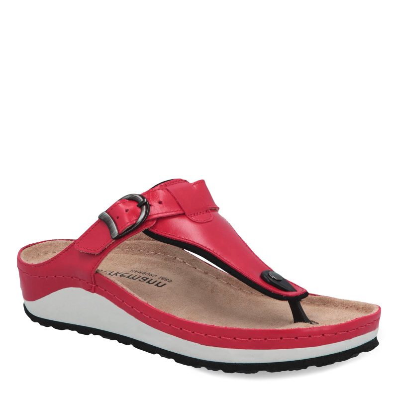 01351 201 Womens Berkemann Mila Sandal Red Nappa Leather