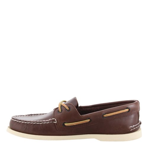 0195115 Mens Sperry Authentic Original Boat Shoe Brown Wwhite Sole 3