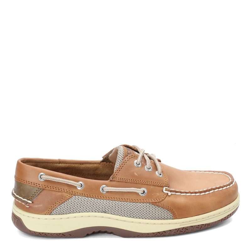 0799320 Mens Sperry Billfish 3 Eye Boat Shoe Tan Dark 1