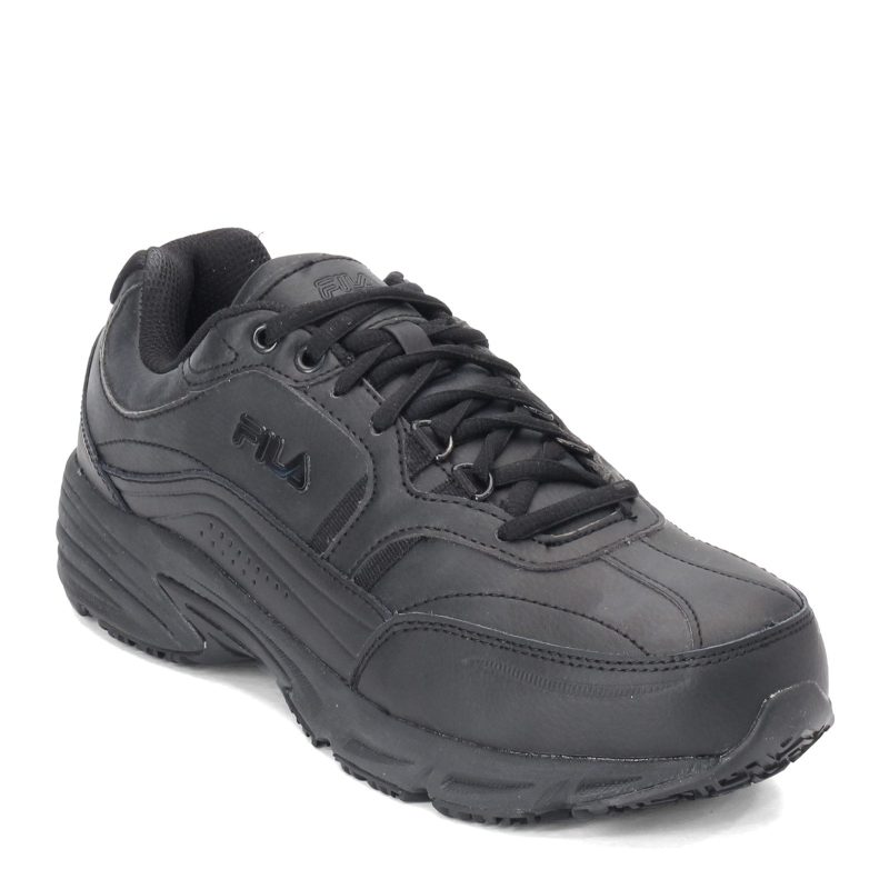 1 Sg30201 001 Mens Fila Memory Workshift Slip Resistant Composite Toe Work Shoe Black