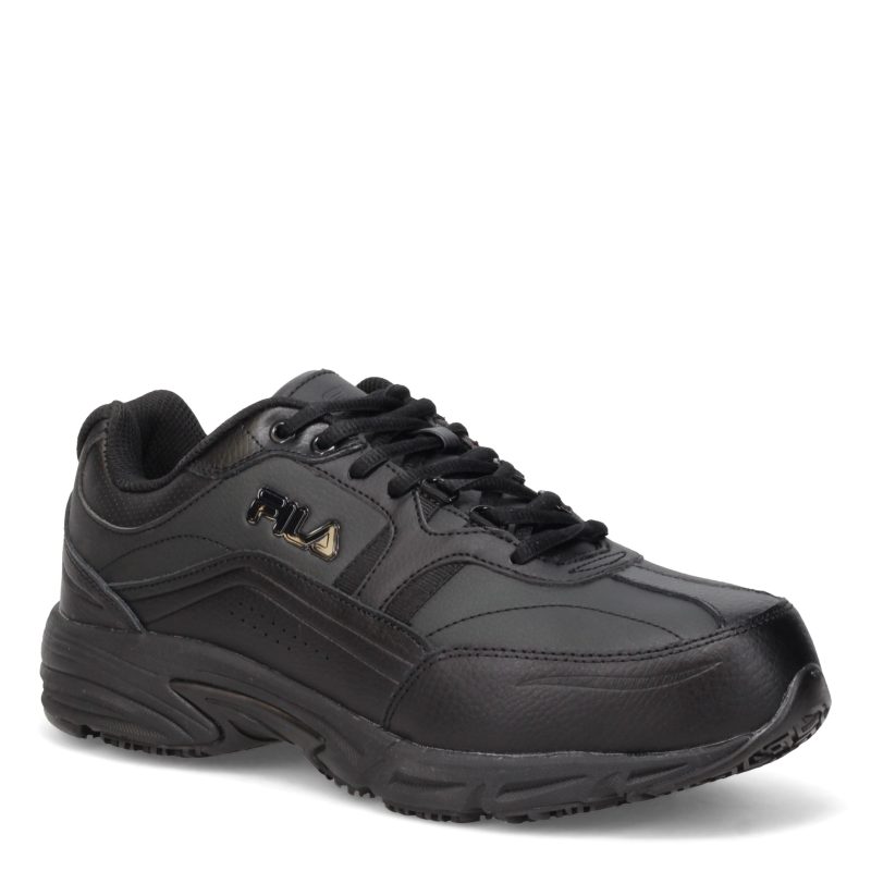 1 Sgw0349 001 Mens Fila Memory Workshift Slip Resistant Composite Toe Shoe Wide Width Black