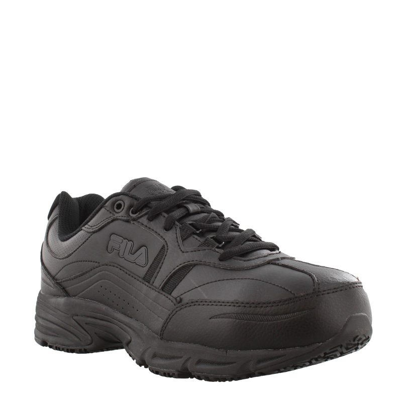 1 Sgw0349 001 Mens Fila Memory Workshift Slip Resistant Composite Toe Shoe Wide Width Black 1