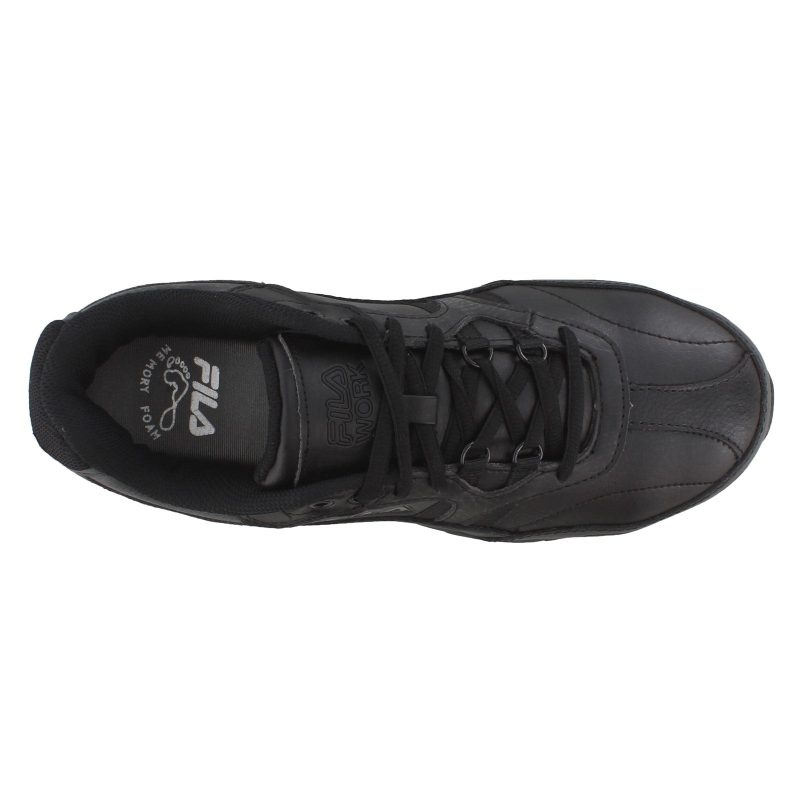 1 Sgw0349 001 Mens Fila Memory Workshift Slip Resistant Composite Toe Shoe Wide Width Black 5