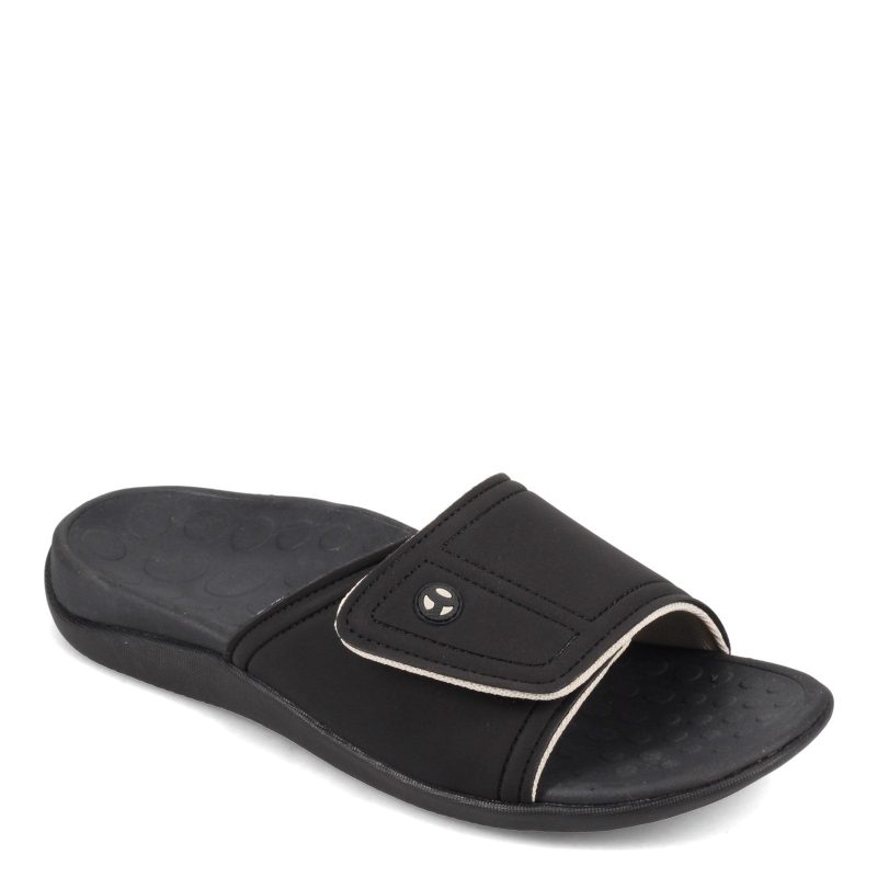 10000086 Blkgry Mens Vionic Kiwi Sandal Black Gray