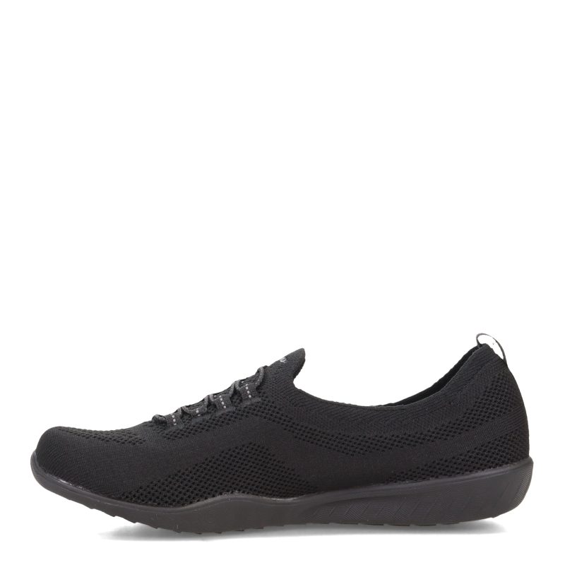 100033W BBK Womens Skechers Newbury St Every Angle Sneaker Wide Width Black 3