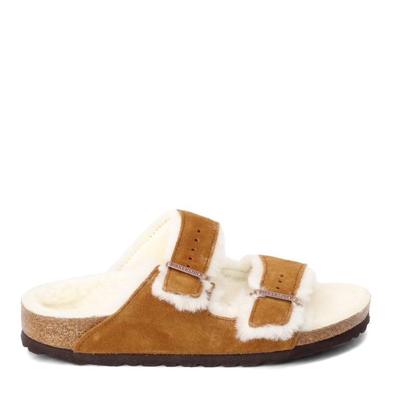 1001 135 N Womens Birkenstock Arizona Shearling Lined Sandal Narrow Width Mink 1 38824c6e d9a5 45e3 b49b 08cc1e4edfcc