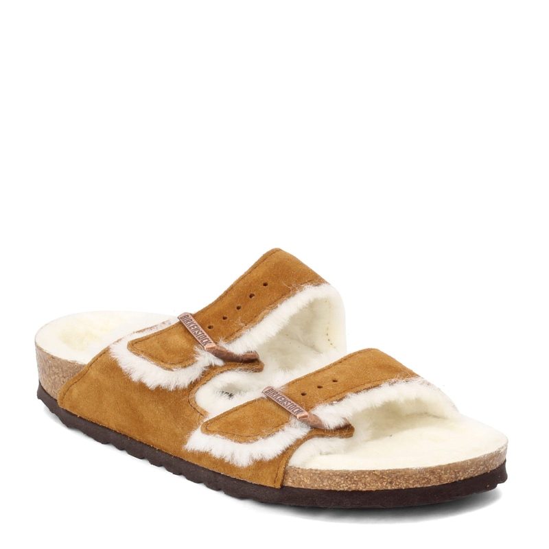 1001 135 N Womens Birkenstock Arizona Shearling Lined Sandal Narrow Width Mink 74044117 778a 487c a5ac 204f0d08fab9