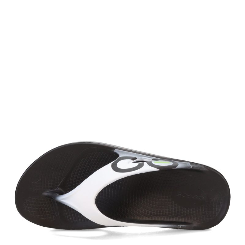 1001 BLACK CLOU Unisex Oofos Ooriginal Sandal Black White 5