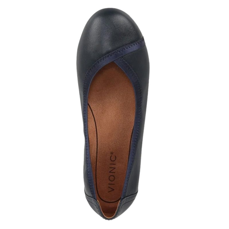 10010058 NVY Womens Vionic Spark Caroll Flats Navy 6