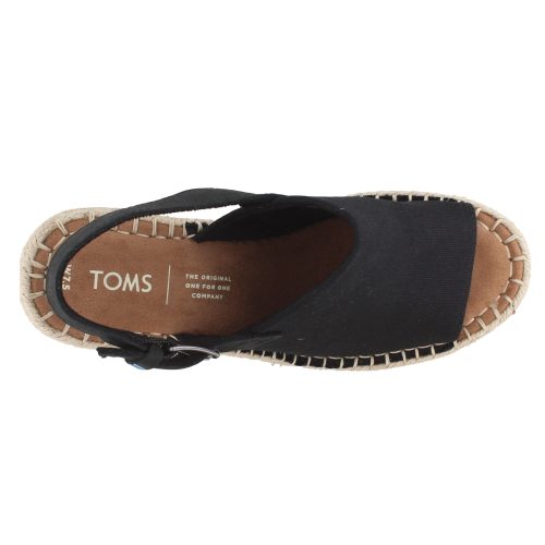 10013451 Womens Toms Monica Wedge Espadrille Black 5