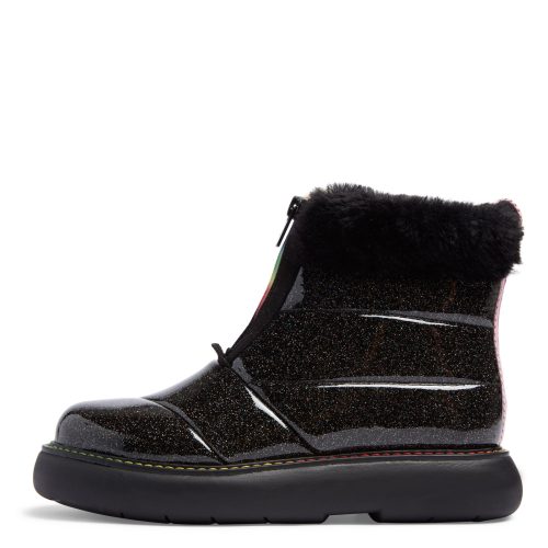 10018678 Womens Toms Mallow Puffer Cuff Boot Black Rainbow 2