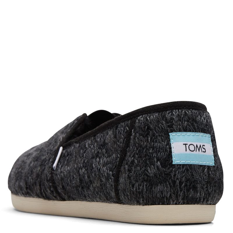 10018874 Womens Toms Alpargata Slip On Black Knit 3