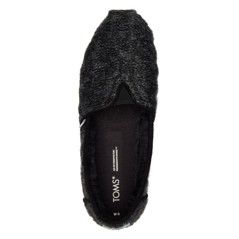 10018874 Womens Toms Alpargata Slip On Black Knit 4