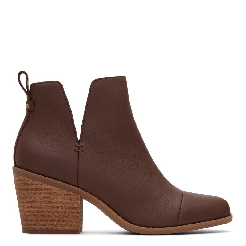 10020215 Womens Toms Everly Cutout Boot Chestnut 1