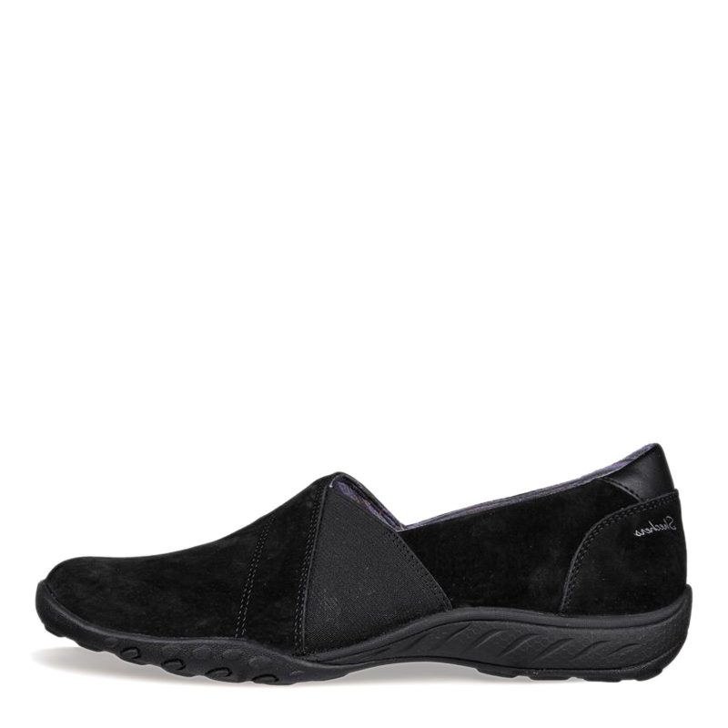 100377 BBK Womens Skechers Relaxed Fit Breathe Easy Kindred Slip On Black 3