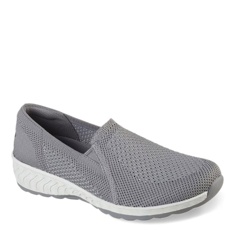 100454 GRY Womens Skechers Relaxed Fit Up Lifted New Rules Slip On Grey b50c60fb f6dd 409d a0b1 bba599962996