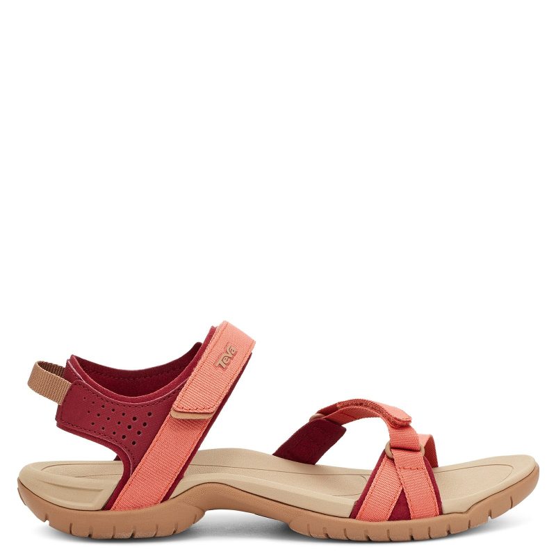 1006263 LNML Womens Teva Verra Sandal Red Orange 1