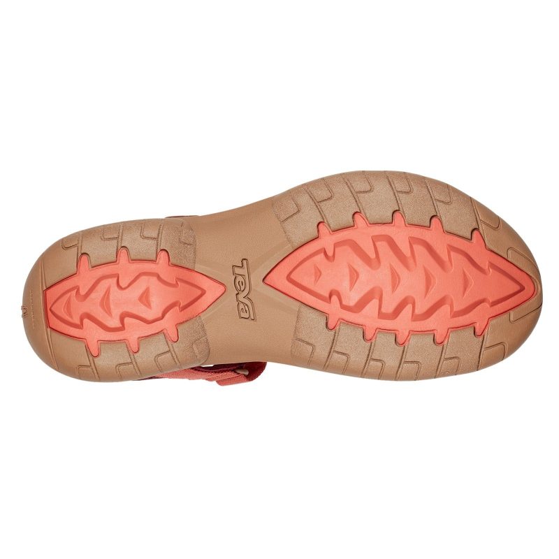 1006263 LNML Womens Teva Verra Sandal Red Orange 6