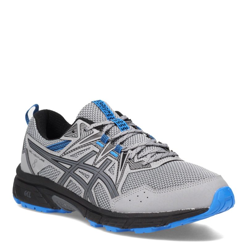 1011 A824028 Mens Asics Gel Venture 8 Trail Running Shoe Grey Blue