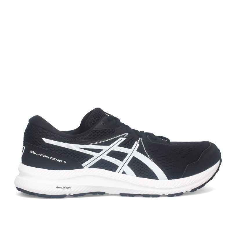 1011 B039002 Mens Asics Gel Contend 7 Running Shoe Extra Wide Width Black White 1