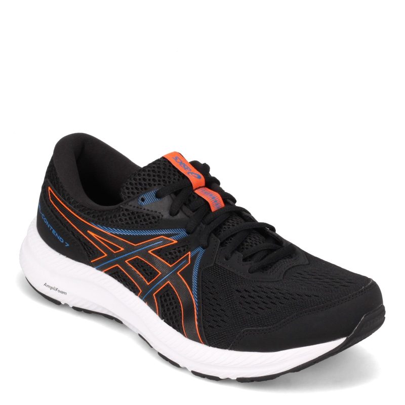 1011 B040 004 Mens Asics Gel Contend 7 Running Shoe Black Orange