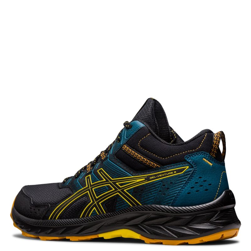 1011B487 001 Mens Asics Gel Venture 9 Mt Trail Running Shoe Blackgolden Yellow 3