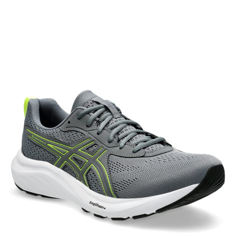 1011B882 020 Mens Asics Gel Contend 9 Running Shoe Extra Wide Width Steel Grey Safety Yellow