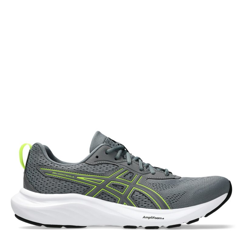 1011B882 020 Mens Asics Gel Contend 9 Running Shoe Extra Wide Width Steel Grey Safety Yellow 1