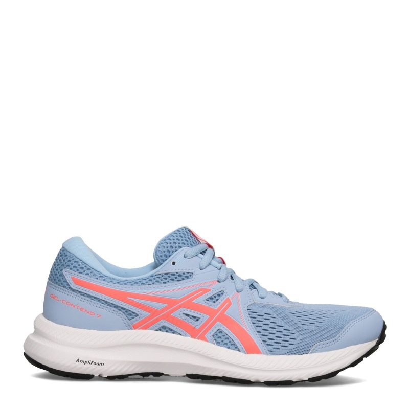 1012 A911406 Womens Asics Gel Contend 7 Running Shoe Blue Coral 1