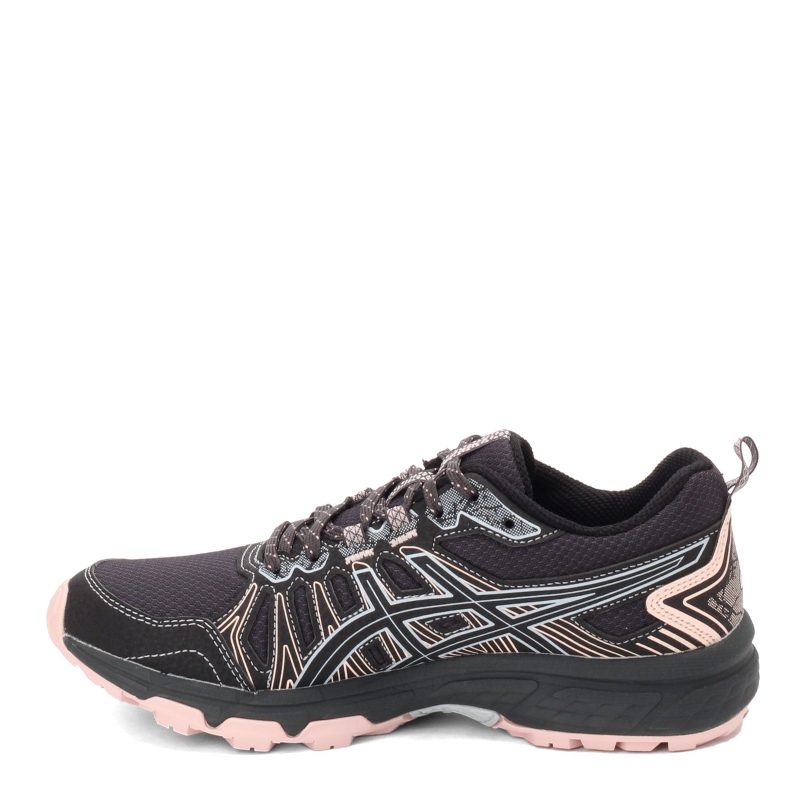 1012 A983 021 Womens Asics Gel Venture 7 Trail Running Shoe Black Grey Pink 3