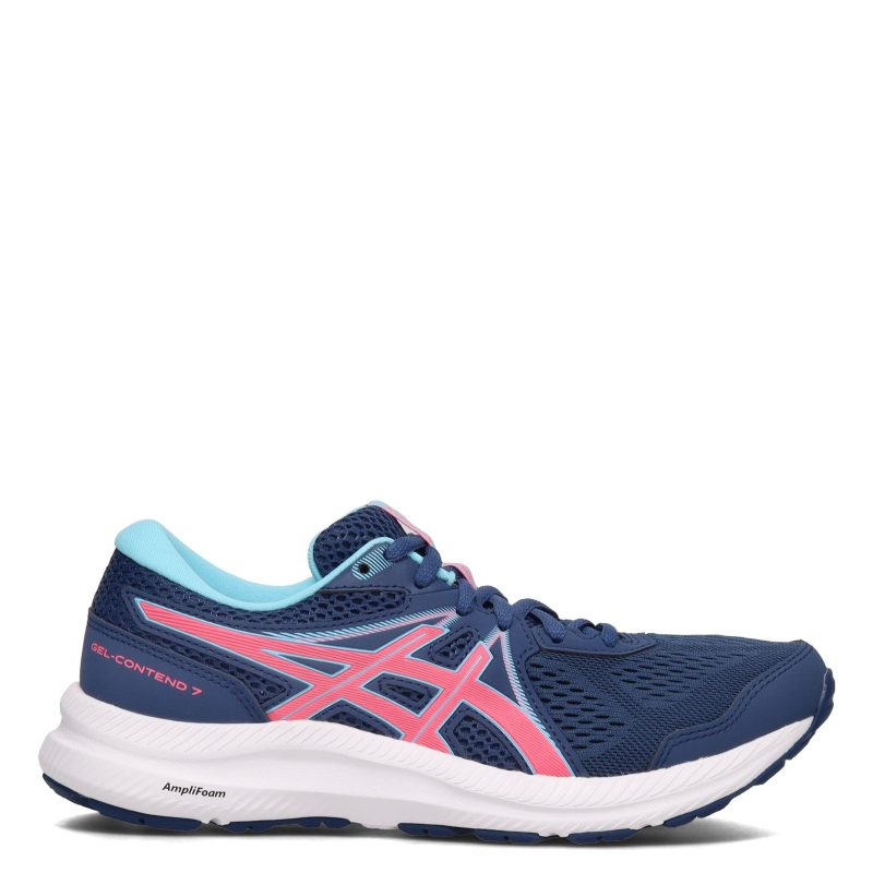 1012 B228400 Womens Asics Gel Contend 7 Running Shoe Blue Pink 1