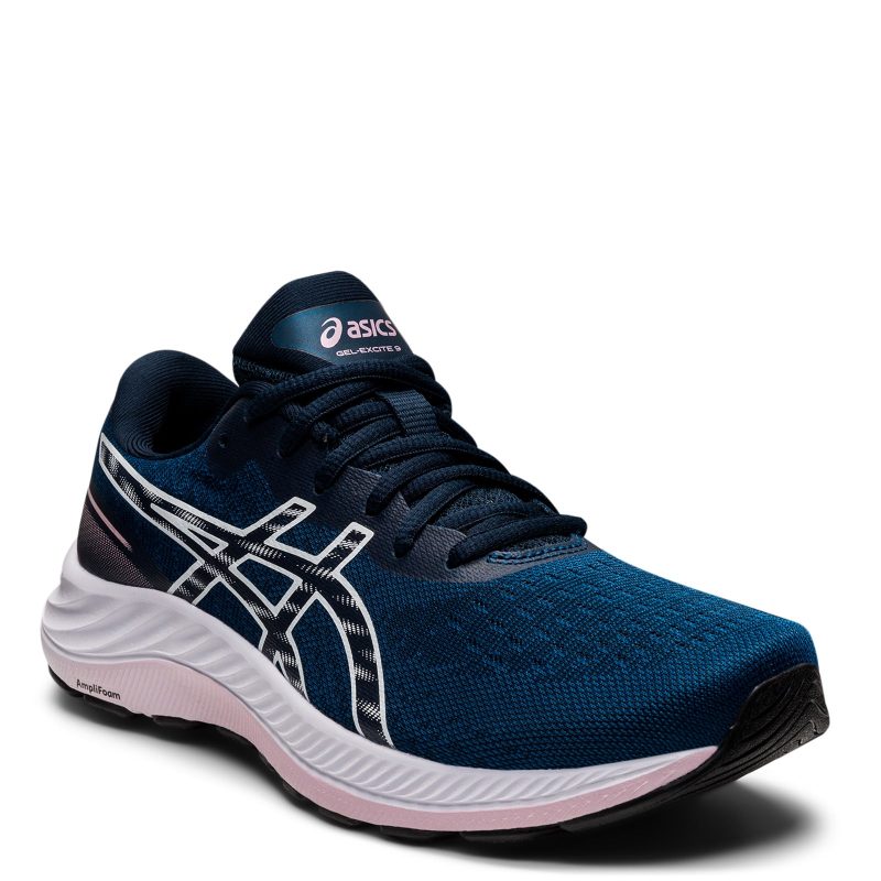 1012B183400 Womens Asics Gel Excite 9 Running Shoe Wide Width Blue White