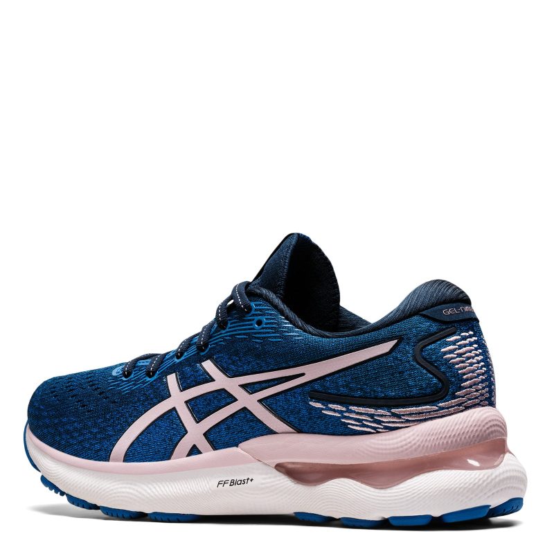 1012B201400 Womens Asics Gel Nimbus 24 Running Shoe Blue Pink 3