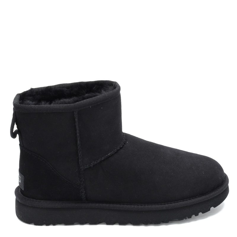 1016222 Blk Womens Ugg Classic Mini Ii Boot Black 1