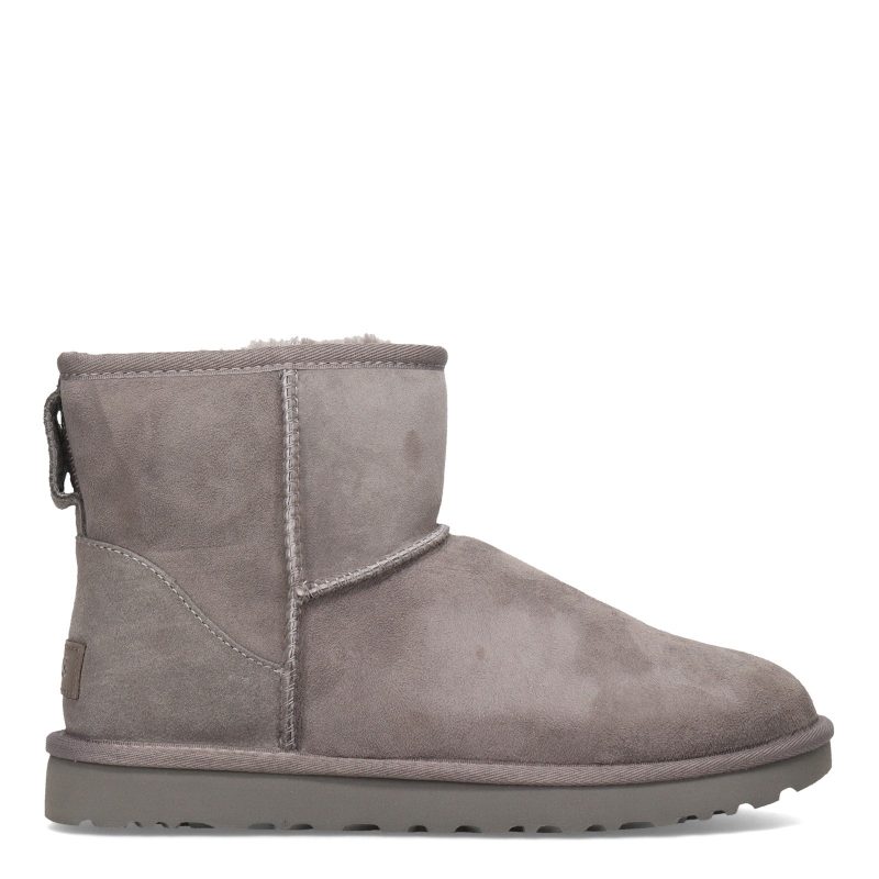 1016222 Grey Womens Ugg Classic Mini Ii Boot Gray 1