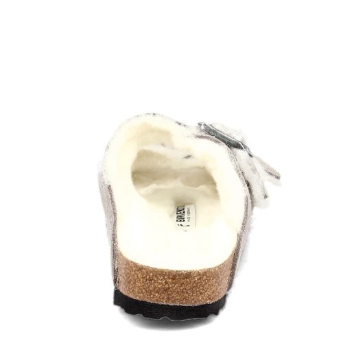 1017 403 N Womens Birkenstock Arizona Shearling Lined Sandal Narrow Width Stone 4