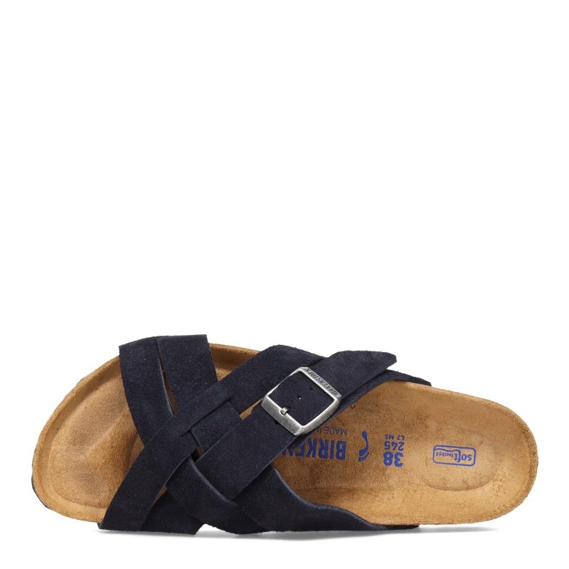 1020 936 N Womens Birkenstock Lugano Sandal Narrow Width Midnight 5