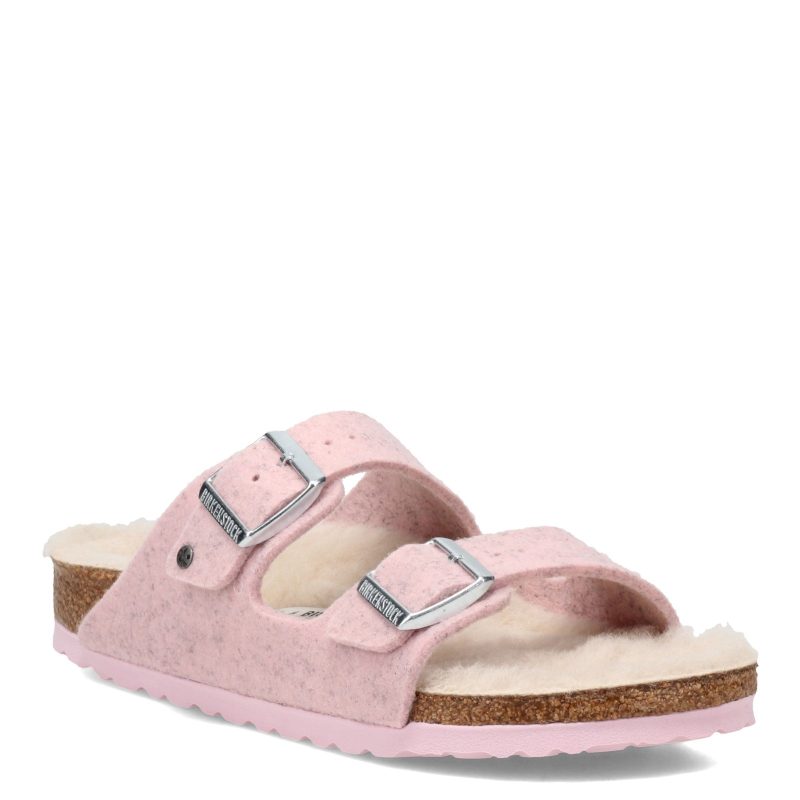 1021 156 N Womens Birkenstock Arizona Wool Felt Narrow Width Pink