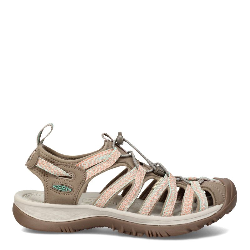 1022810 Womens Keen Whisper Sandal Taupe Coral 1