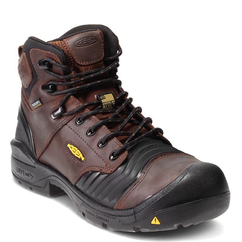 1023386 Mens Keen Utility Portland 6 Inch Waterproof Boot Dark Earth