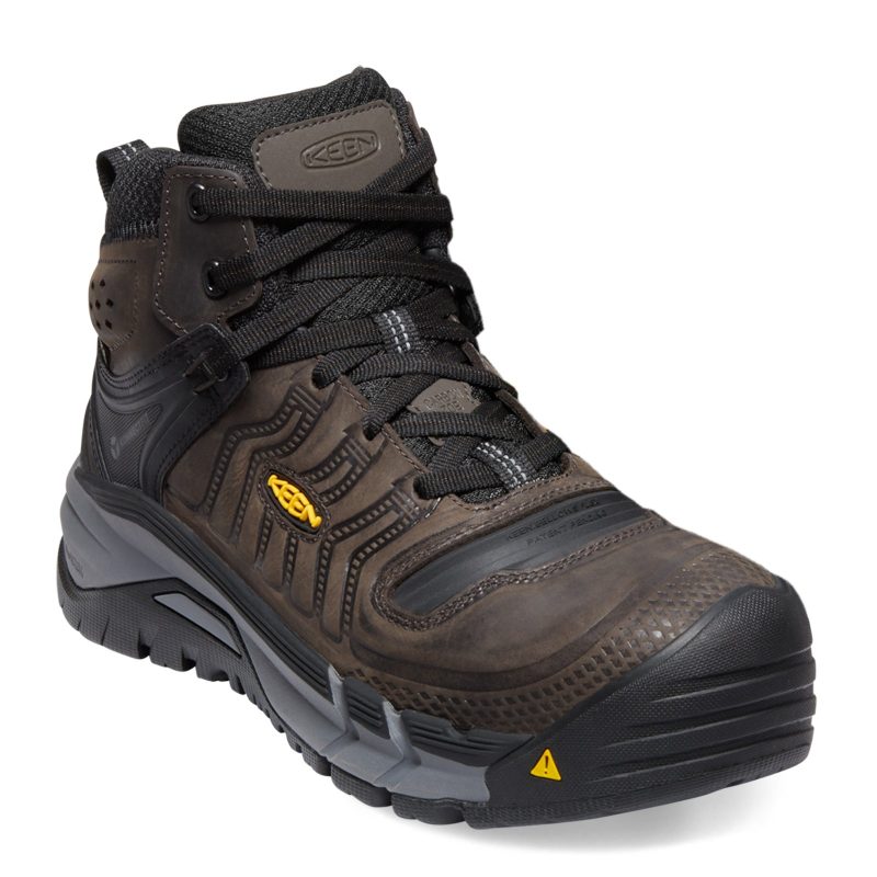 1026357 Mens Keen Utility Kansas City Mid Waterproof Comp Toe Boot Coffee Bean