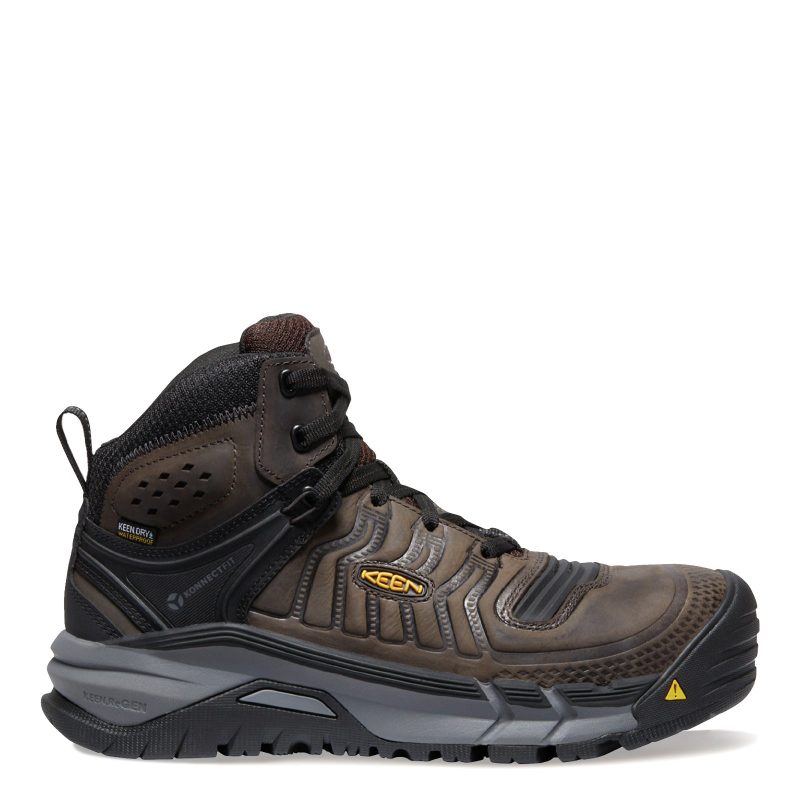 1026357 Mens Keen Utility Kansas City Mid Waterproof Comp Toe Boot Coffee Bean 1