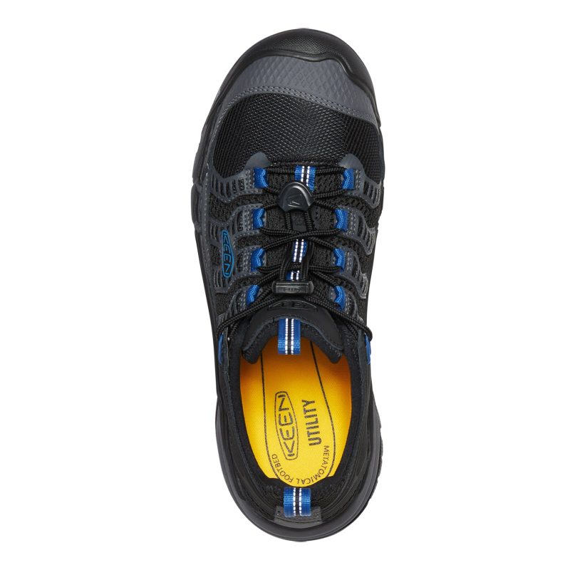 1026360 Mens Keen Utility Birmingham Low Ct Waterproof Work Shoe Magnet Bright Cobalt 2