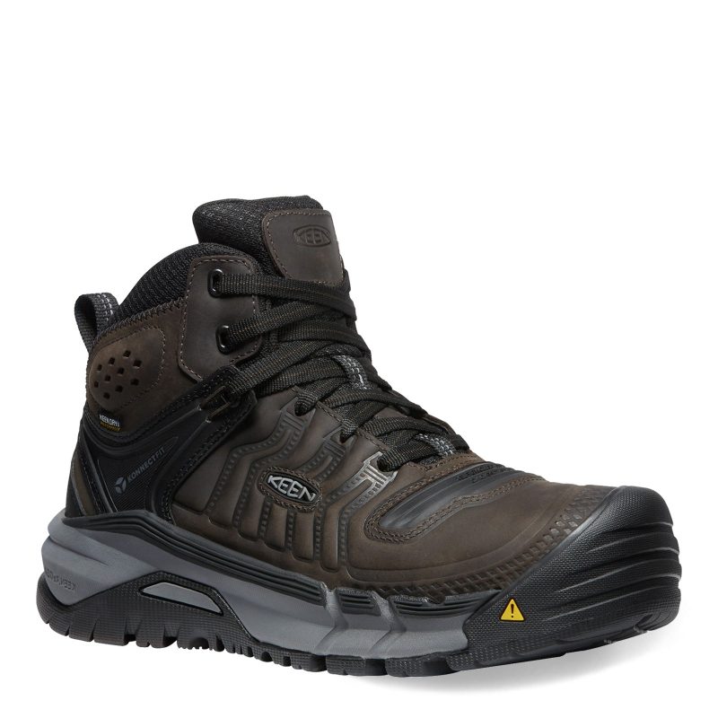 1027113 Mens Keen Utility Kansas City Mid Waterproof Soft Toe Boot Coffee