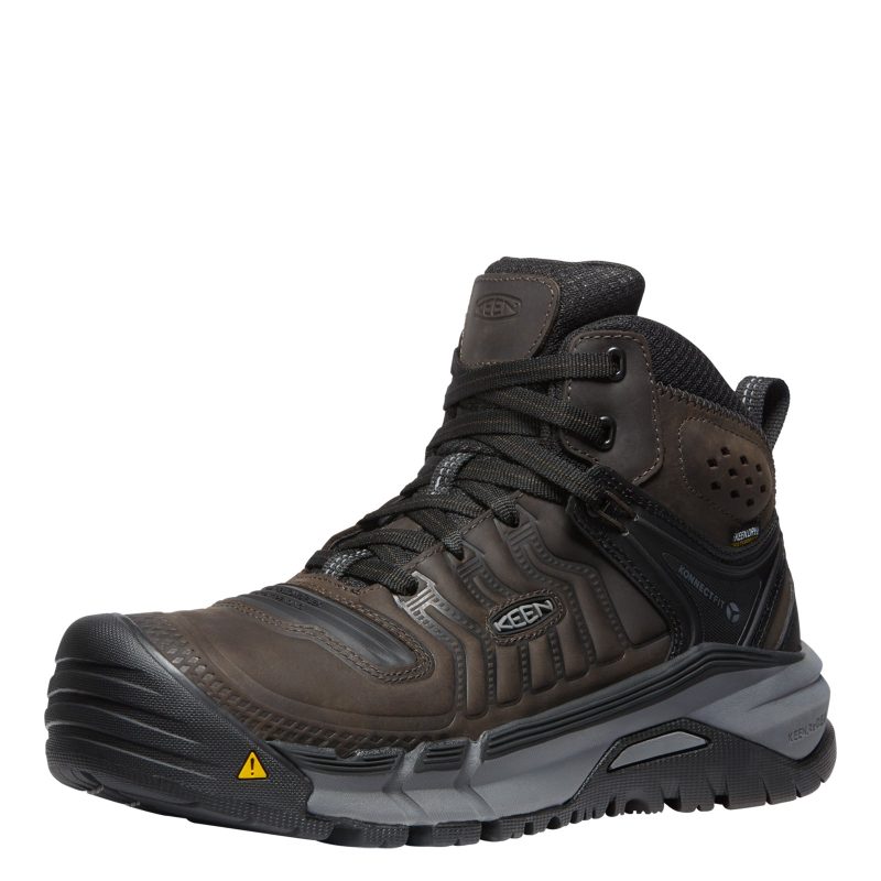 1027113 Mens Keen Utility Kansas City Mid Waterproof Soft Toe Boot Coffee 2