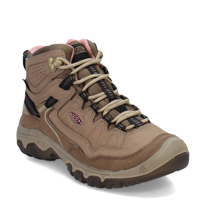 1029017 Womens Keen Targhee Iv Waterproof Hiking Boot Wide Width Brindle Nostalgia Rose