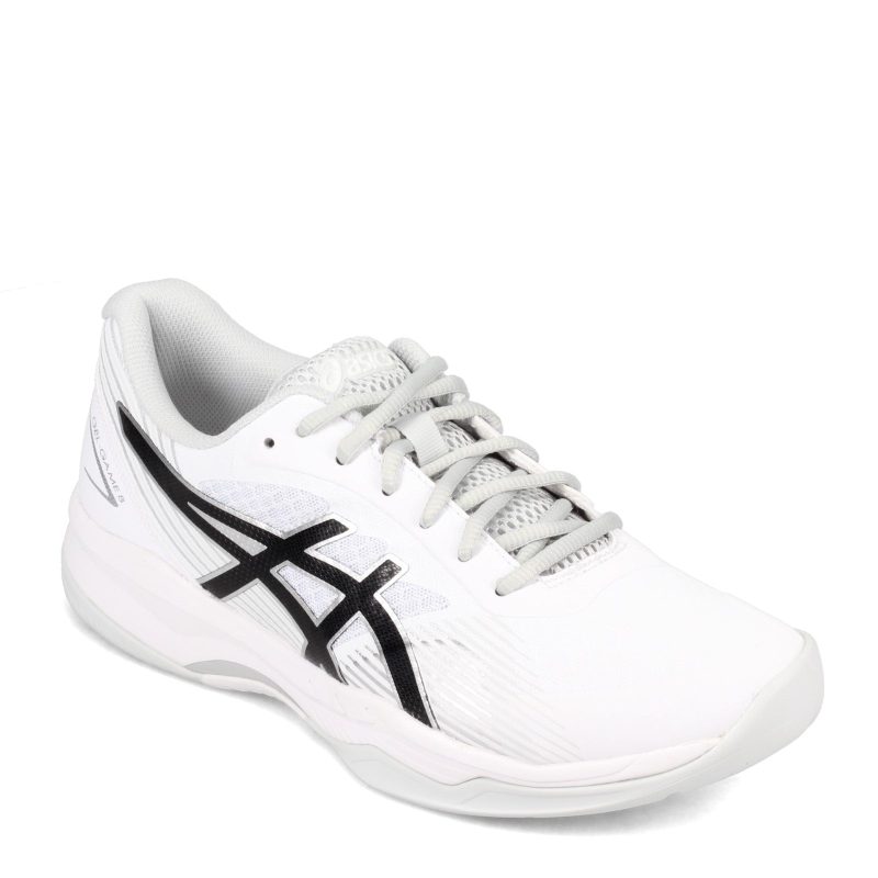 1041 A192101 Mens Asics Gel Game 8 Tennis Shoe White Black 96158436 588e 4d0f 9295 23ccdb69ea00