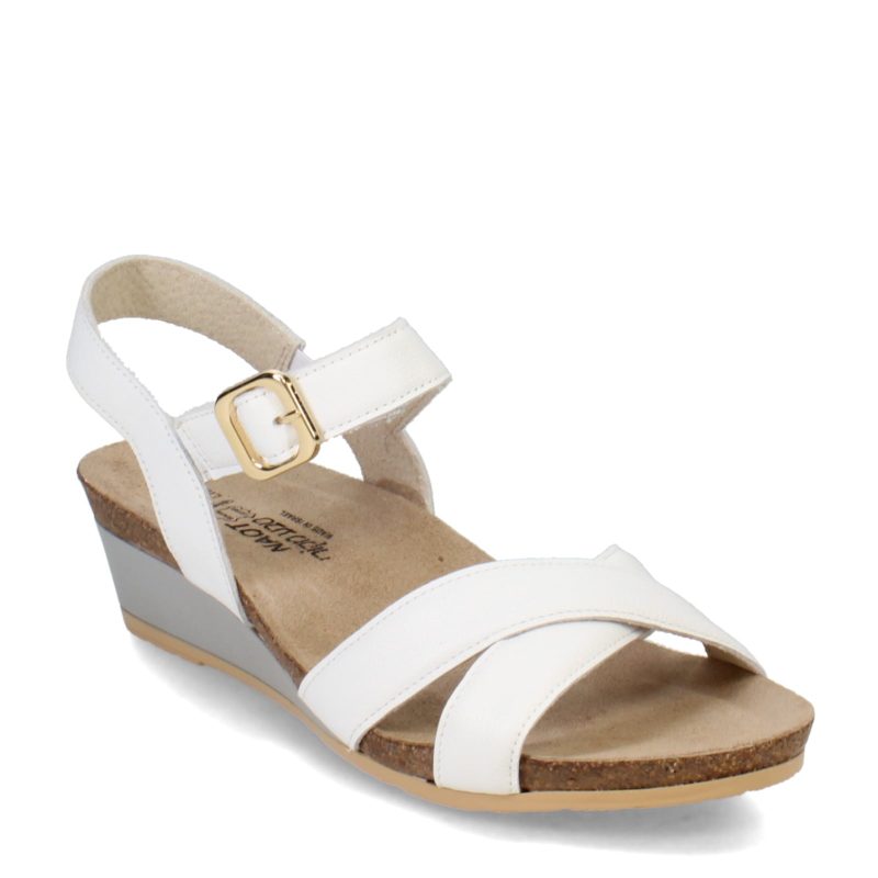 104121 H63 Womens Naot Throne Sandal White