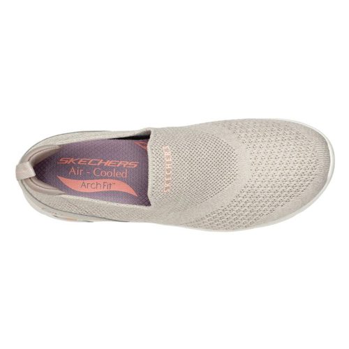 104164 TPE Womens Skechers Arch Fit Refine Dont Go Slip On Taupe 3