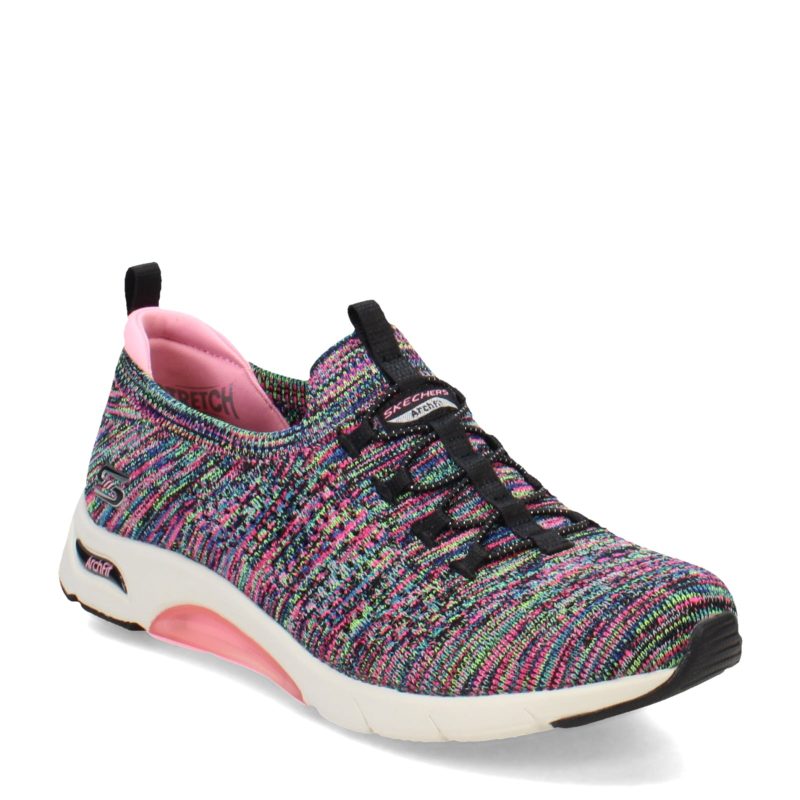 104250 BKMT Womens Skechers Skech Air Arch Fit Walking Shoe Black Multi